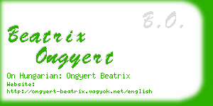 beatrix ongyert business card